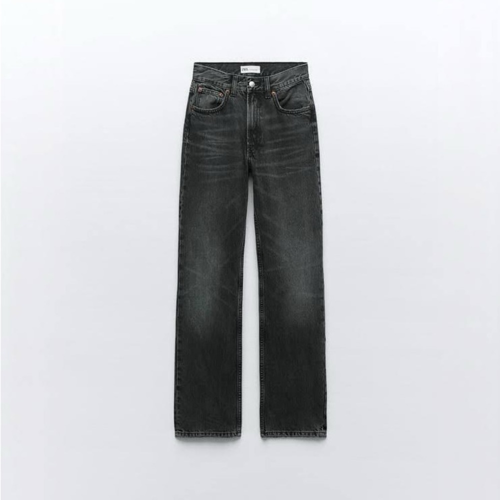 H&M black straight jeans heavy high rise heavy cotton